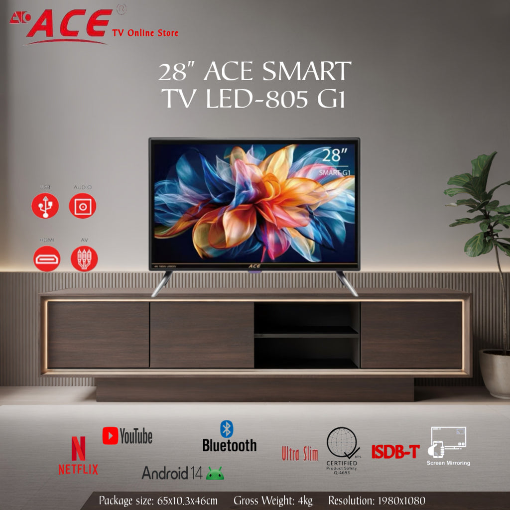 28" ACE SMART TV LED-805 GI