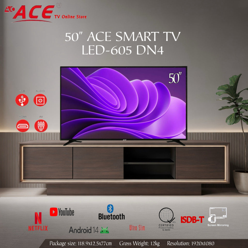 50" ACE SMART TV LED-605 DN4