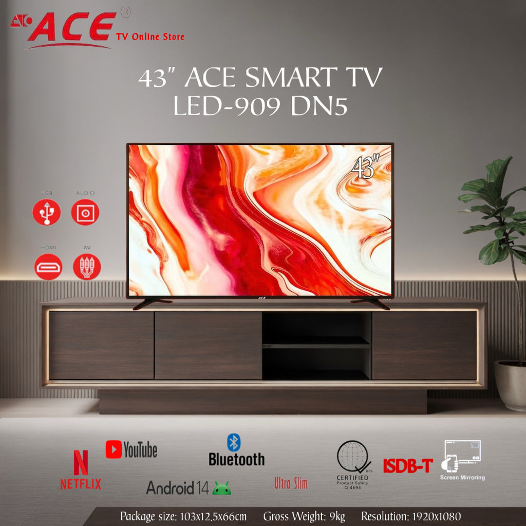 43" ACE SMART TV LED-909 DN5