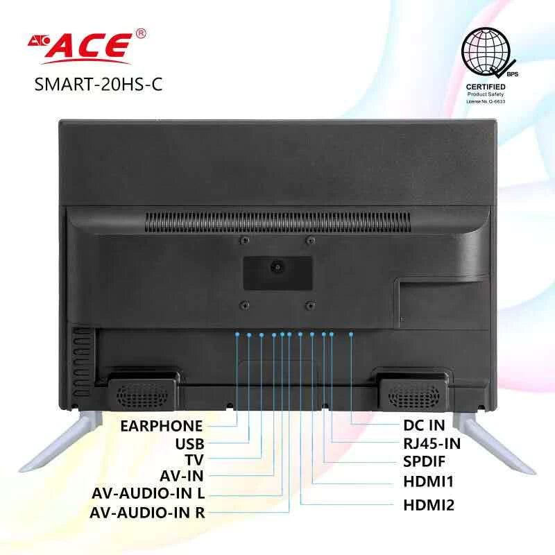 20" ACE SMART TV LED-802 HS-C