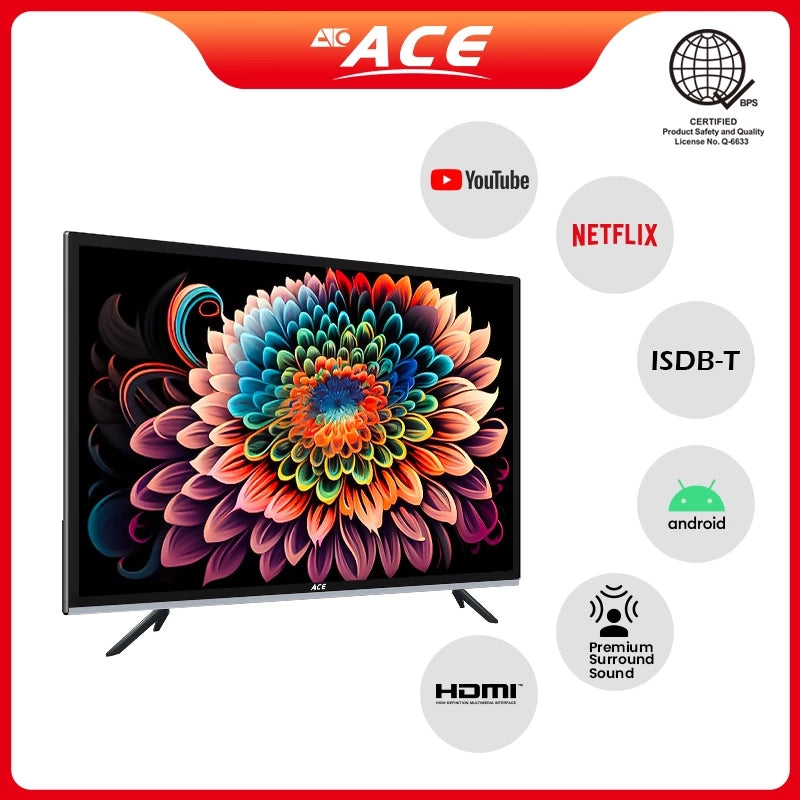 32" ACE SMART TV LED-808 DN2 TEMPERED GLASS PROTECTION